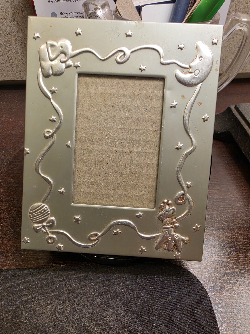 AMD Silver Baby Moon & Animal Decorative Photo Frame